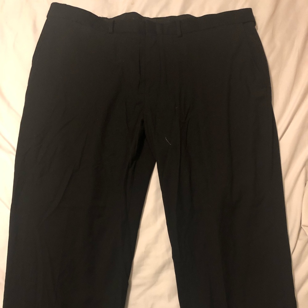 Haggar Relaxed fit black dress pants. 44x30